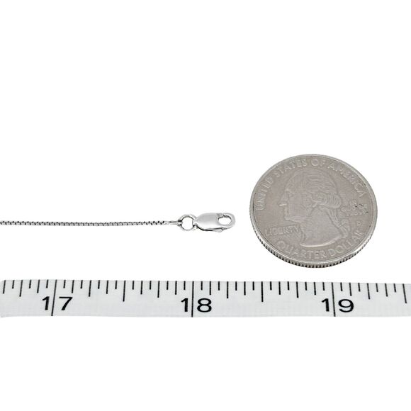 Vintage Italy OTC Sterling Silver 925 0.7mm Box Chain Necklace 18.25" - Picture 3 of 3